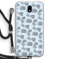 Poezen: Samsung Galaxy J5 (2017) Transparant Hoesje met koord