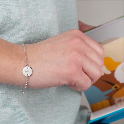 Zilveren armband met initialen