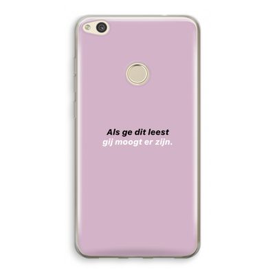 gij moogt er zijn: Huawei Ascend P8 Lite (2017) Transparant Hoesje