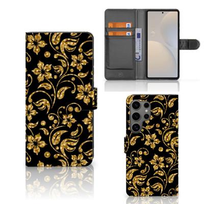 Samsung Galaxy S25 Ultra Hoesje Gouden Bloemen Samsung Galaxy S25 Ultra Hoesje Gouden Bloemen