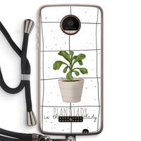 Kamerplant op vensterruit: Motorola Moto Z Force Transparant Hoesje met koord