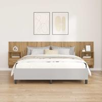 Hoofdbord Met Kast met lade 3 pcs Artisan Eiken Bewerkt hout