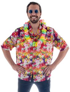 Party Blouse Hawaii Colorful Flowers