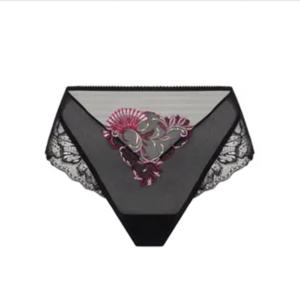 Lise Charmel Lingerie Floraison Passion Hoge slip zwart roze ACH1986