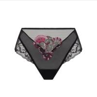 Lise Charmel Lingerie Floraison Passion Hoge slip zwart roze ACH1986