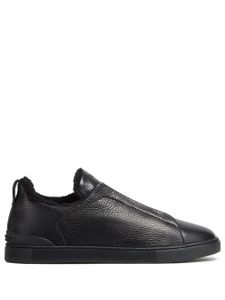 Zegna Triple Stitch leather sneakers - Noir