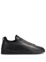 Zegna Triple Stitch leather sneakers - Noir - thumbnail