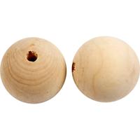Creativ Company Houten kraal, d 50 mm, gatgrootte 8 mm, 20 stuk/ 1 doos