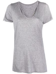 Zadig&Voltaire t-shirt à col tunisien - Gris