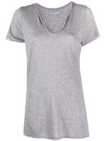 Zadig&Voltaire t-shirt à col tunisien - Gris