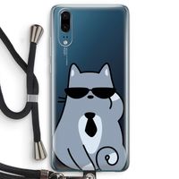 Cool cat: Huawei P20 Transparant Hoesje met koord