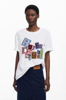 T-shirt met korte mouwen patch Botter - WHITE - M T-shirt met korte mouwen patch Botter - WHITE - M