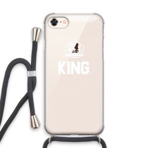 King zwart: iPhone 8 Transparant Hoesje met koord