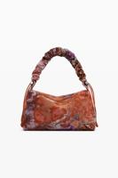 Middelgrote handtas met bloemmotief - ORANGE - U Middelgrote handtas met bloemmotief - ORANGE - U