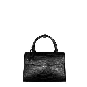 Socha Tiny Tip Croco 10" Shoulder Bag-Black