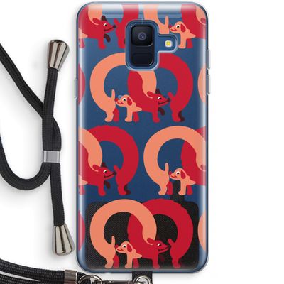 Dogs: Samsung Galaxy A6 (2018) Transparant Hoesje met koord