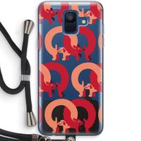 Dogs: Samsung Galaxy A6 (2018) Transparant Hoesje met koord