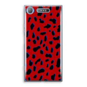 Red Leopard: Sony Xperia XZ1 Transparant Hoesje