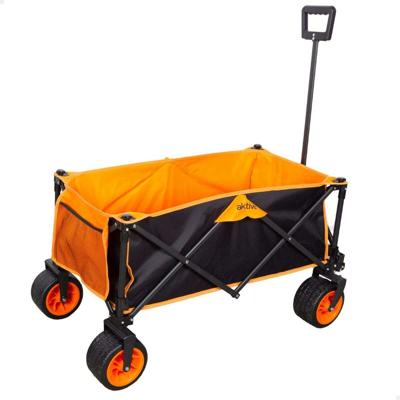 Multifunctionele kar Aktive Oranje Polyester PVC Staal 86 x 108 x 44 cm Opvouwbaar Strand