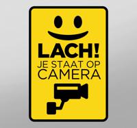 Glimlach je bent op camera teken zelfklevende sticker - thumbnail