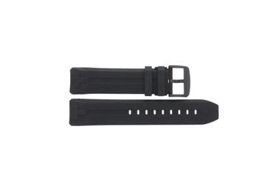 Horlogeband Tissot T121.420.47.051.03 / T1214204705103A / T603044328 Silicoon Zwart 22mm