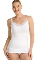 Corrigerend kanten hemd - Basics shape spaghetti top - Shapewear kanten onderhemd - S - Wit - Top - Singlet- Corrigerend ondergoed - S- Corrigerend