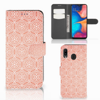 Samsung Galaxy A30 Telefoon Hoesje Pattern Orange