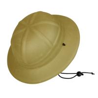 Carnaval Verkleed Safarihelmen voor kinderen - plastic - Jungle explorer - beige
