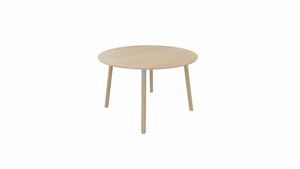 Tafel 9311 rond - 120 cm. - Alu - Eiken licht - Beuken naturel