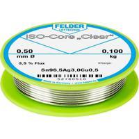 Felder ISO-Core Clear SAC305 Soldeertin Spoel Sn96,5Ag3Cu0,5 0.100 kg 0.5 mm - thumbnail