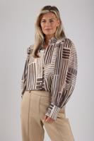 Nukus Preston Blouse Stripes Blouse 258 Offwhite/greige