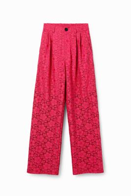 Pantalon bloemenkant - RED - L