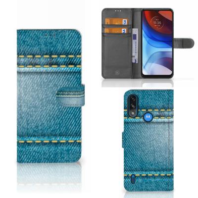 Motorola Moto E7i Power | E7 Power | Wallet Case | met Pasjes | Jeans