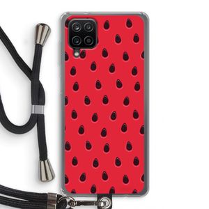 Watermelon: Samsung Galaxy A12 Transparant Hoesje met koord