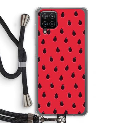 Watermelon: Samsung Galaxy A12 Transparant Hoesje met koord