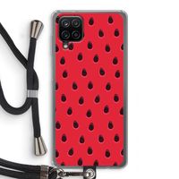 Watermelon: Samsung Galaxy A12 Transparant Hoesje met koord