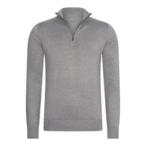 Half Zip Trui Grijs