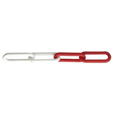 Ivana signaalketting - kunststof - rood/wit - 30m x 6mm