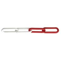Ivana signaalketting - kunststof - rood/wit - 30m x 6mm
