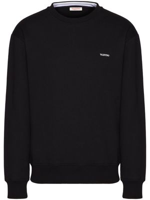 Valentino Garavani sweat en coton à logo imprimé - Noir