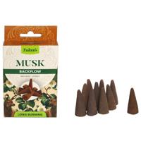 Wierook kegeltjes in huisgeur Musk - 10x kleine kegeltjes - Ontspannend Wierook kegeltjes in huisgeur Musk - 10x kleine kegeltjes - Ontspannend