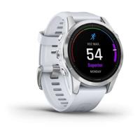 Garmin - Epix Pro (Gen2) - High Performance Connected Watch - 42 mm - staal, zilver met witte armband