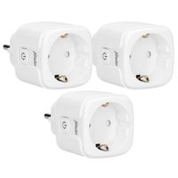 Smart wifi tussenstekker met energiemeter, 16A, 3680W, 3 pack Alecto Wit - thumbnail