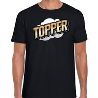 Fout Topper t-shirt in 3D effect zwart voor heren 2XL  -