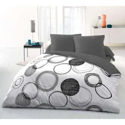 Audace MicroFiber dekbed set - 1 dekbedovertrek 240x260 cm + 2 kussenslopen 63x63 cm - lichtgrijs - Home linnen passie