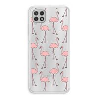 Anything Flamingoes: Samsung Galaxy A22 4G Transparant Hoesje