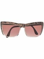 Linda Farrow lunettes de soleil teintées à monture carrée - Marron