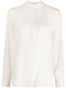 Stella McCartney blouse en soie à col officier - Tons neutres