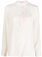 Stella McCartney blouse en soie à col officier - Tons neutres - thumbnail