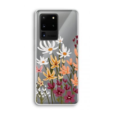 Painted wildflowers: Samsung Galaxy S20 Ultra Transparant Hoesje